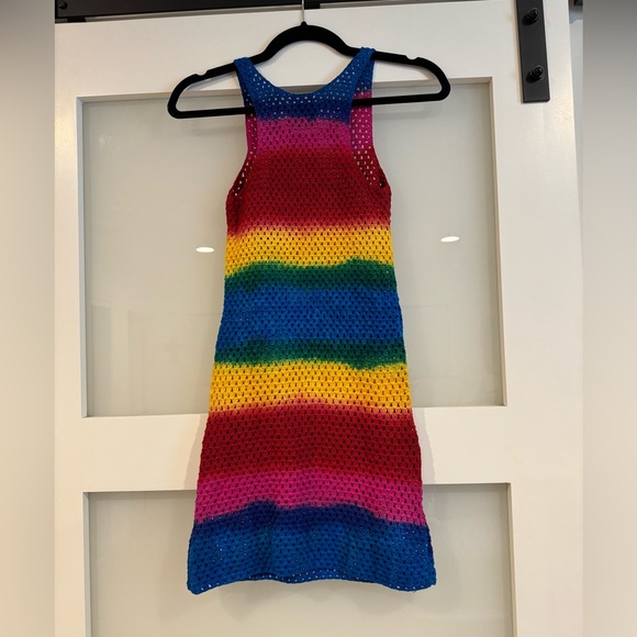 AGR Striped open-knit cotton mini dress - Picture 6 of 9